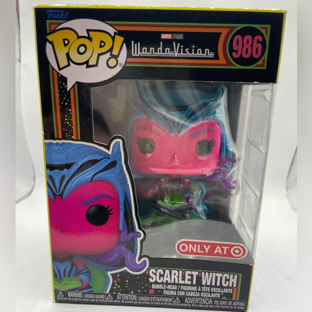 Wandavision “scarlet witch” black light Funko Pop